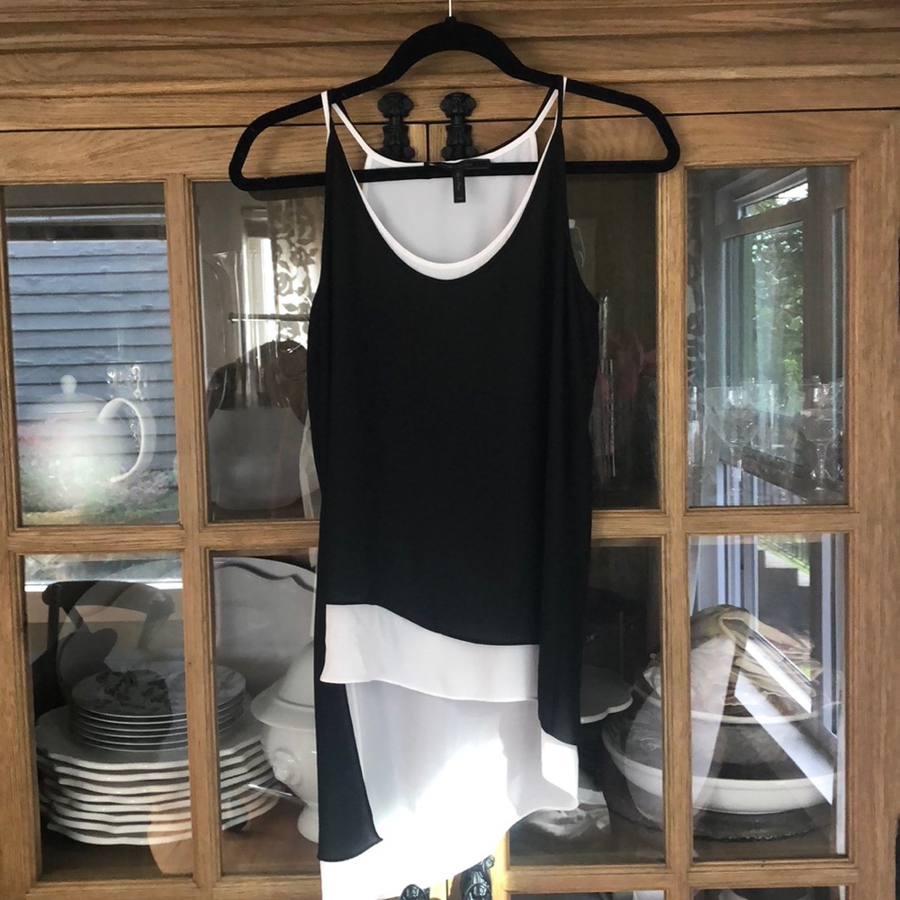 BCBG Black & white cami/Top